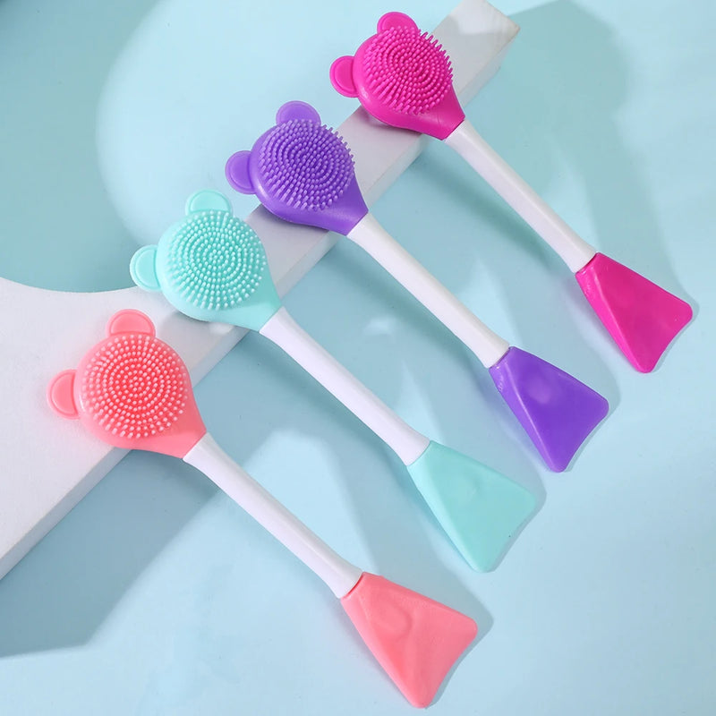 Double Silicone Facial Mask Brush