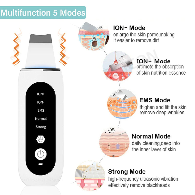 Ultrasonic Face Skin Scrubber