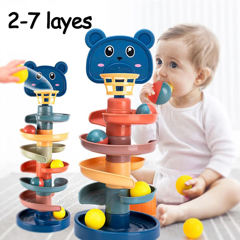 Babies Rolling Ball Pile Tower Toy